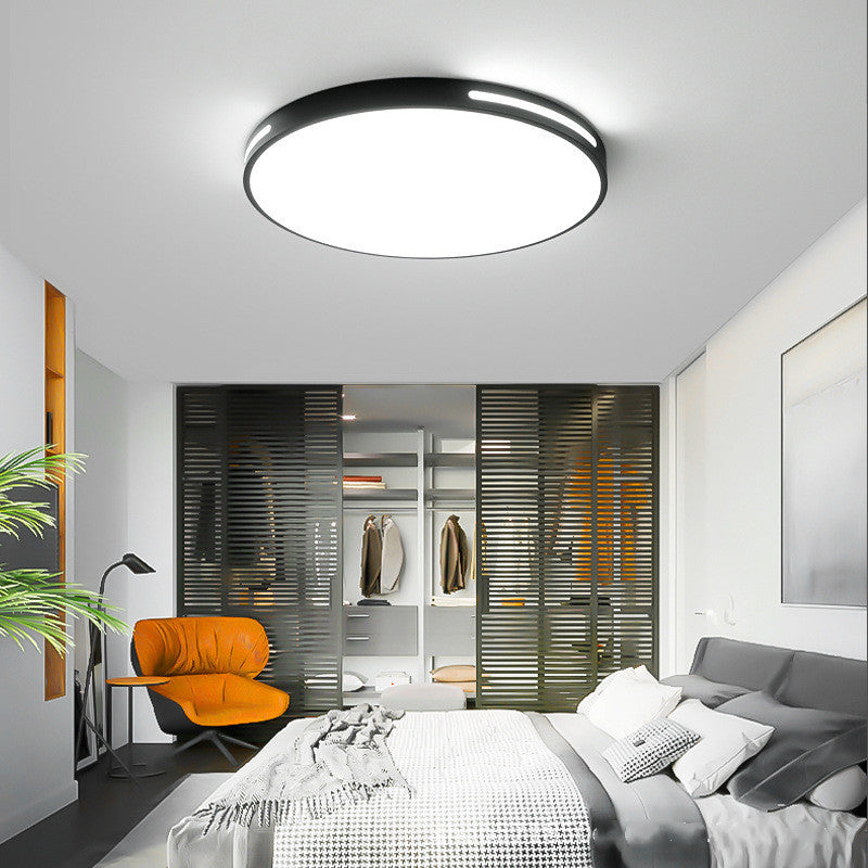 Adjustable three-color dimming and remote control LED ceiling lamp.