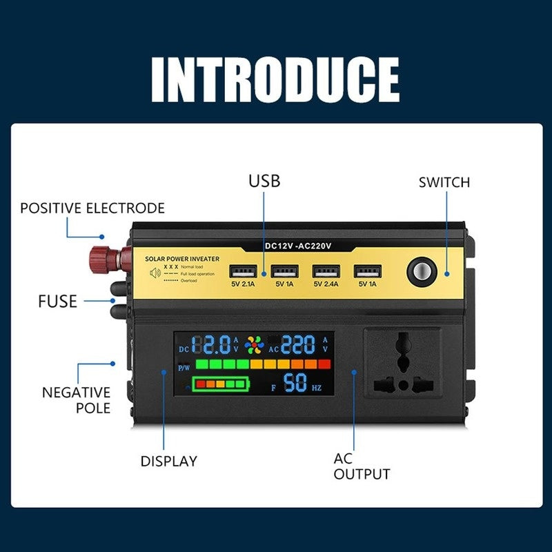 A sturdy, compact Vehicle Inverter providing seamless DC to AC power conversion.
