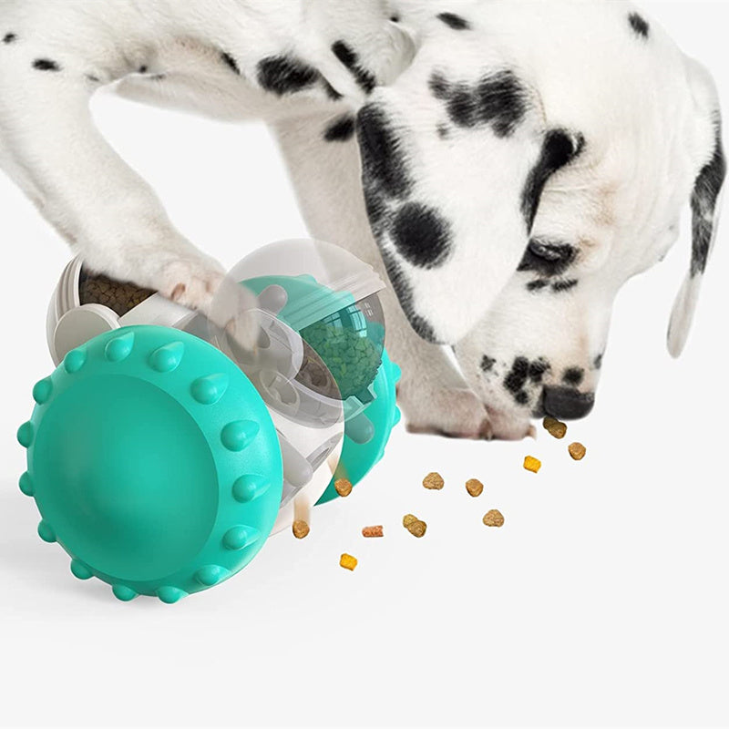 Multifunctional robot tumbler toy with Cat And Dog Food for pets' mental and physical activity.