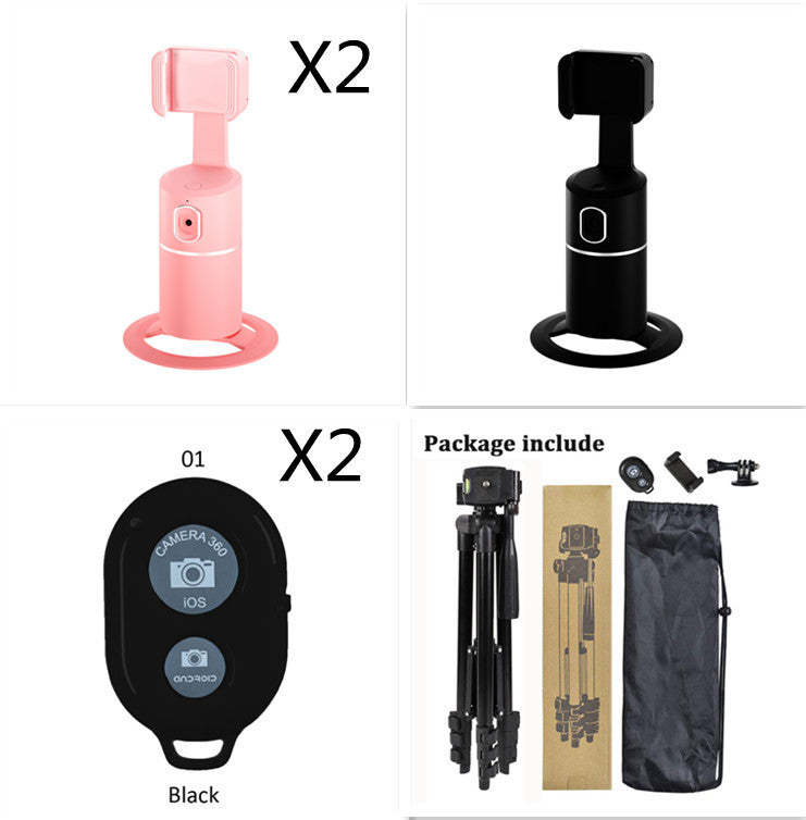 AI Face Tracking Phone Mount – 360° Smart Auto-Tracking Holder