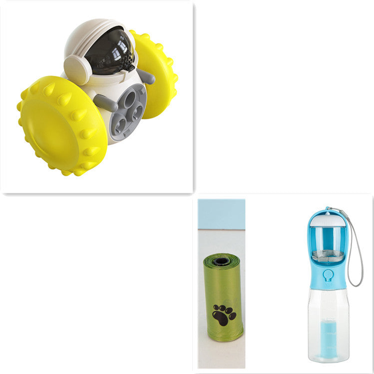 Rolling robot toy filled with Cat And Dog Food to encourage healthy eating habits and playful engagement for pets.