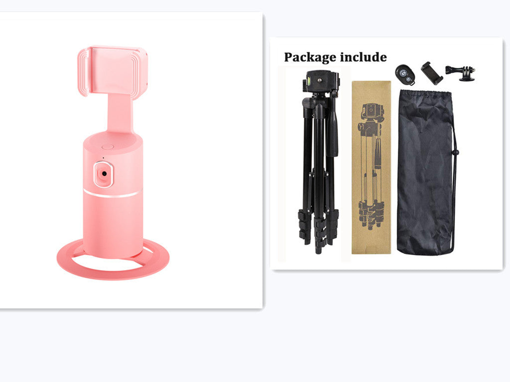 Phone holder with AI face tracking, showcasing its ability to track movement without an app.