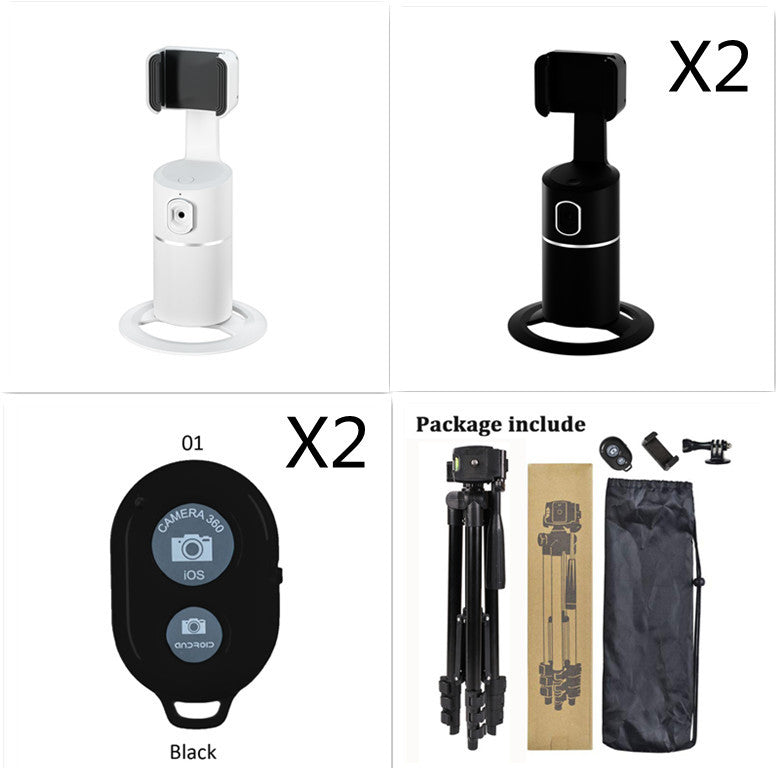 AI Face Tracking Phone Mount – 360° Smart Auto-Tracking Holder