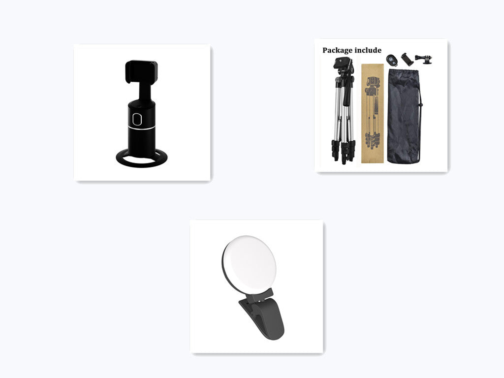 AI Face Tracking Phone Mount – 360° Smart Auto-Tracking Holder