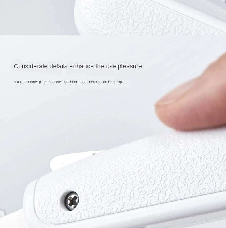 All-in-One Tool: Cutter, file, and LED light in one compact design.