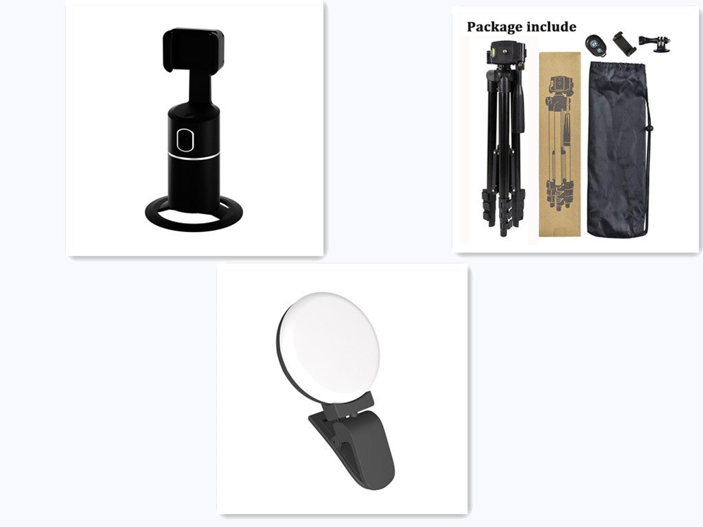 AI face tracking technology in a phone holder, ensuring the subject stays in frame during live streams.