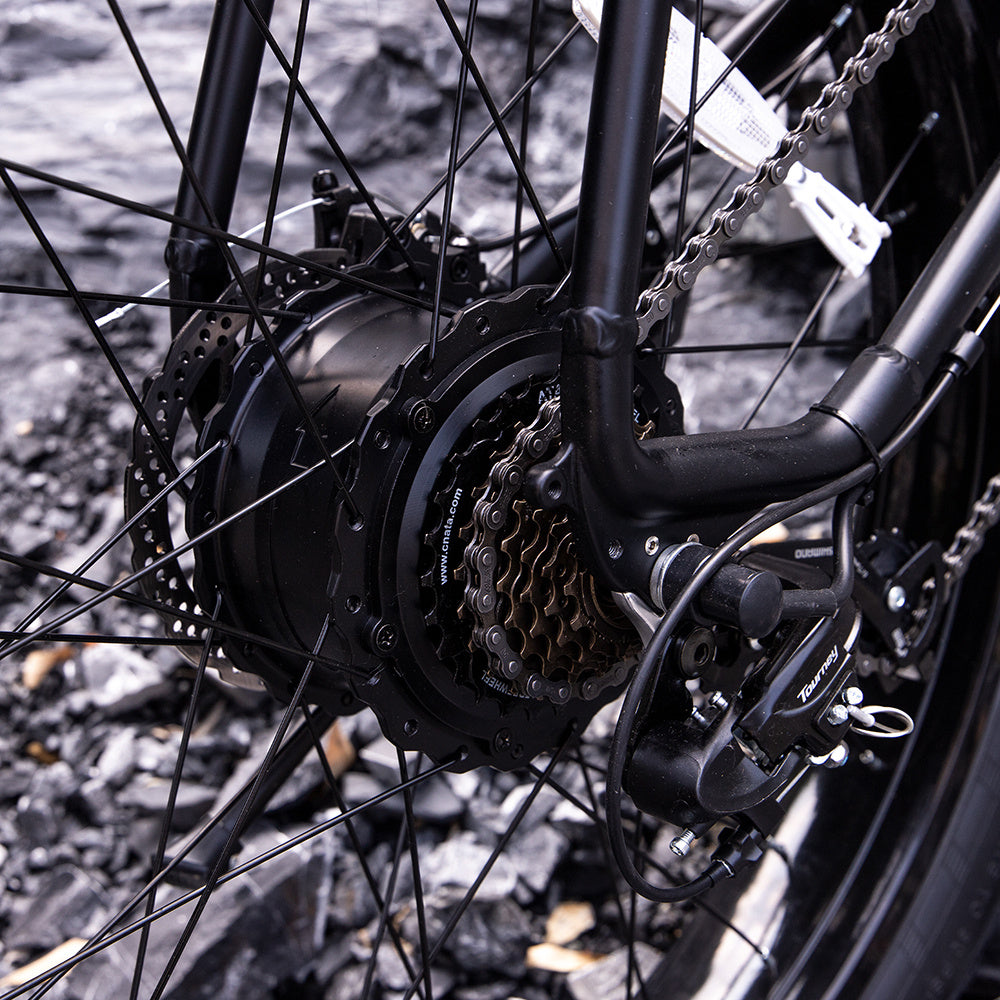 Sivrock bike with a digital display and headlight, showcasing its features.