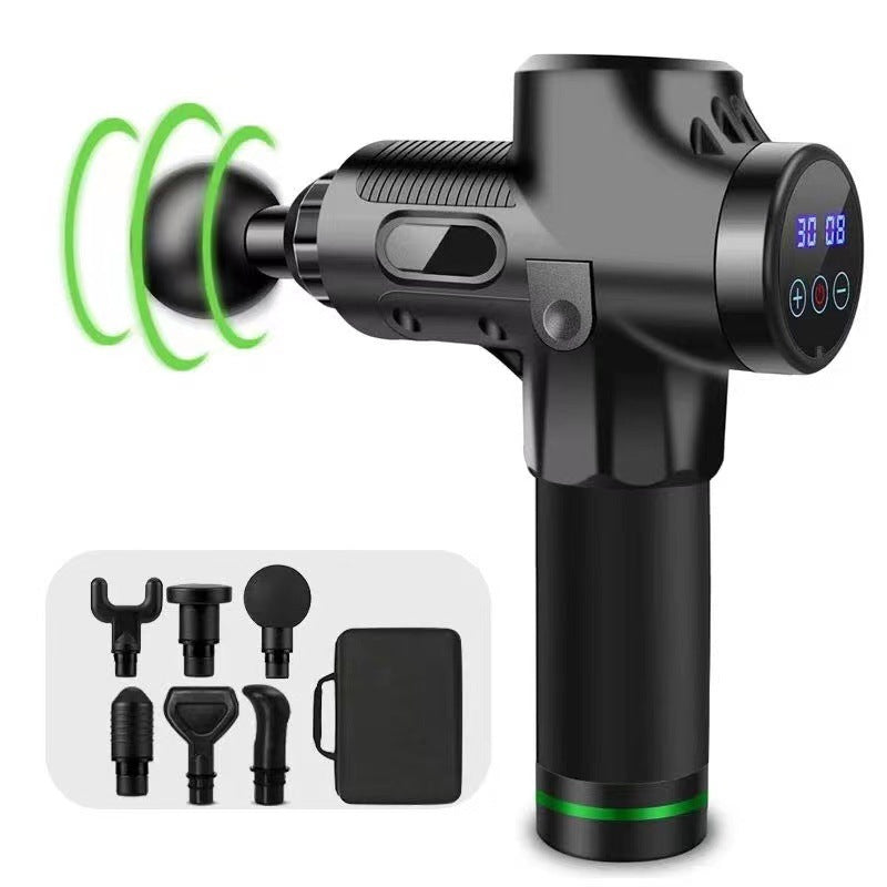 Electric massager with LCD touch screen, offering customizable settings and powerful performance.