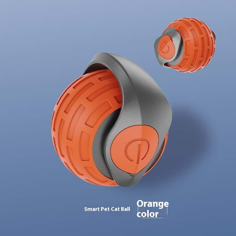 Rechargeable rolling ball designed for cat exercise.