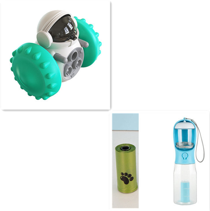 Robot tumbler toy with Cat And Dog Food for stimulating and enriching pet experiences.