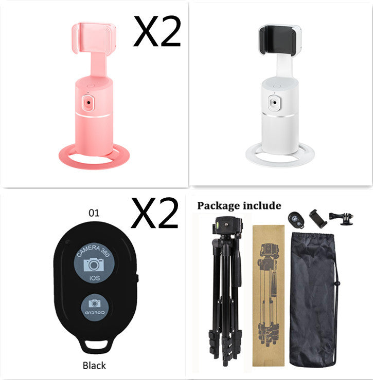 AI Face Tracking Phone Mount – 360° Smart Auto-Tracking Holder