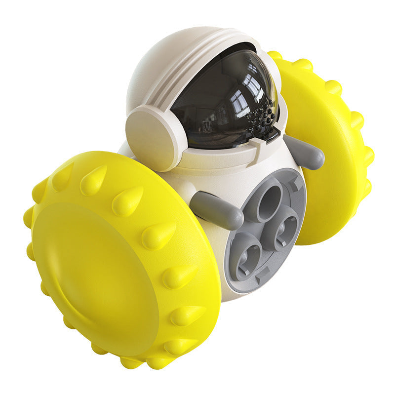 Safe ABS material robot toy dispensing Cat And Dog Food for small to medium pets.