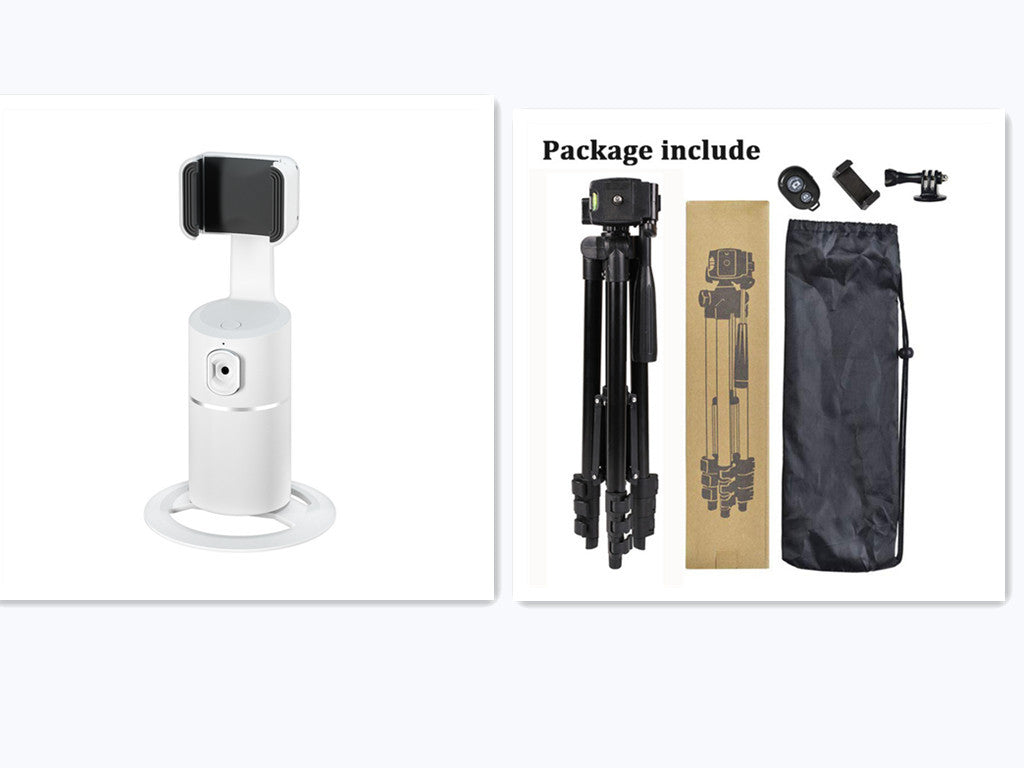 AI Face Tracking Phone Mount – 360° Smart Auto-Tracking Holder