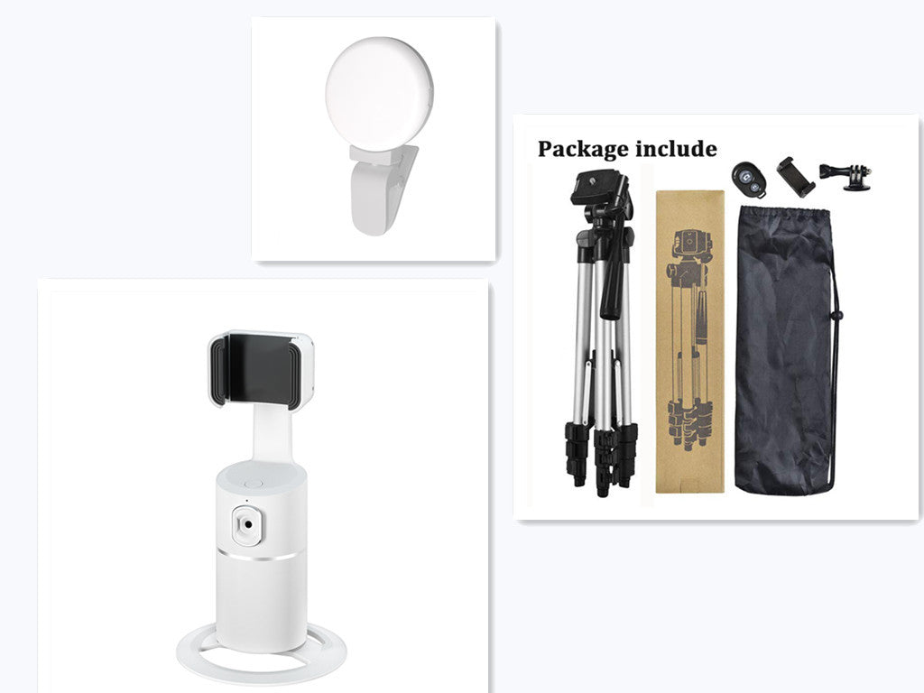 AI Face Tracking Phone Mount – 360° Smart Auto-Tracking Holder