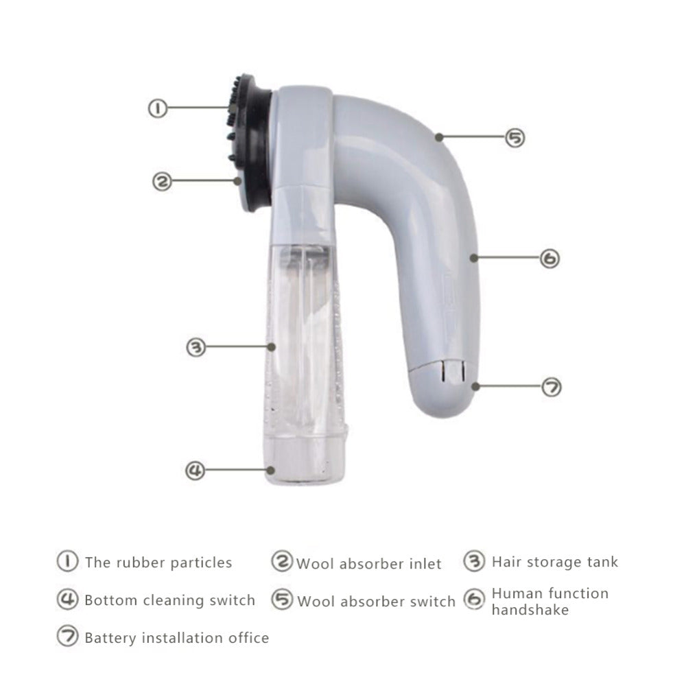 Close-up of a pet hair remover showing collected fur.