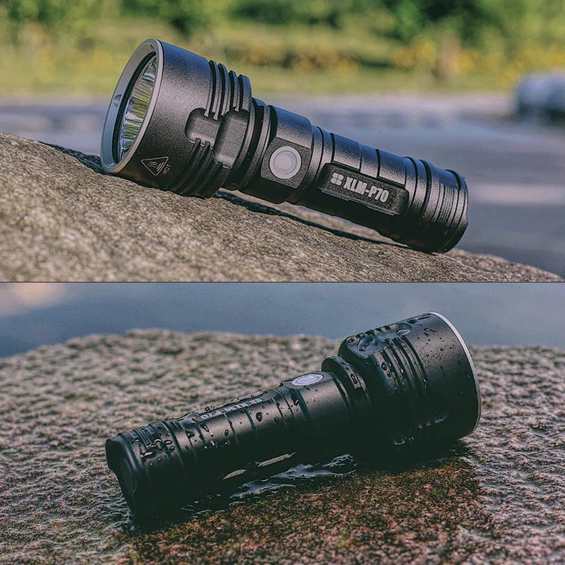 Illuminate your surroundings with the high-performance LED flashlight.