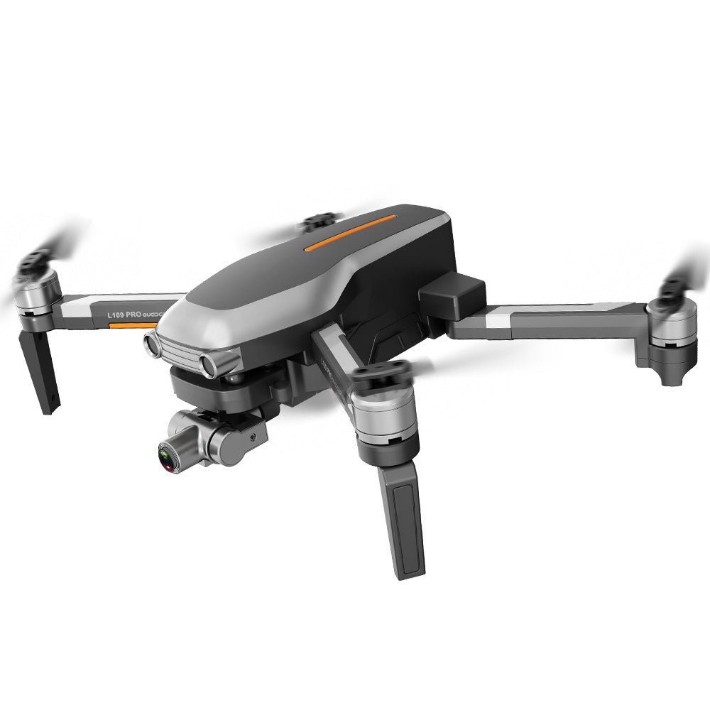 User controlling a 4K GPS drone with gesture controls for photos and videos.