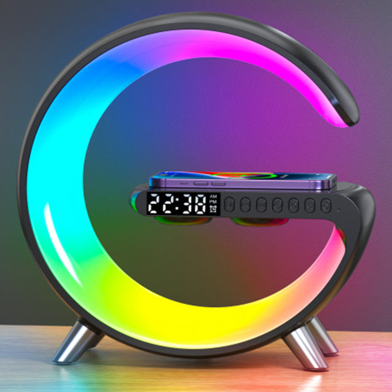 Smart Lamp a multi function device that illuminates plays audio and charges devices.