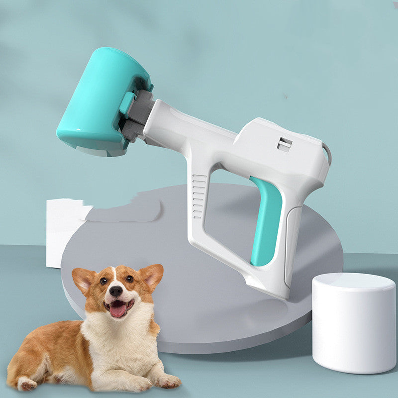 Portable Pet Toilet Collector in green, made from durable ABS plastic, designed for easy and hygienic pet waste cleanup.