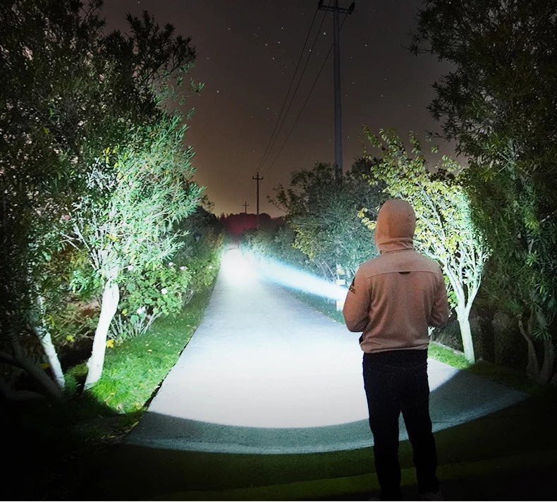 Versatile LED flashlight perfect for camping, hiking, and emergency use.
