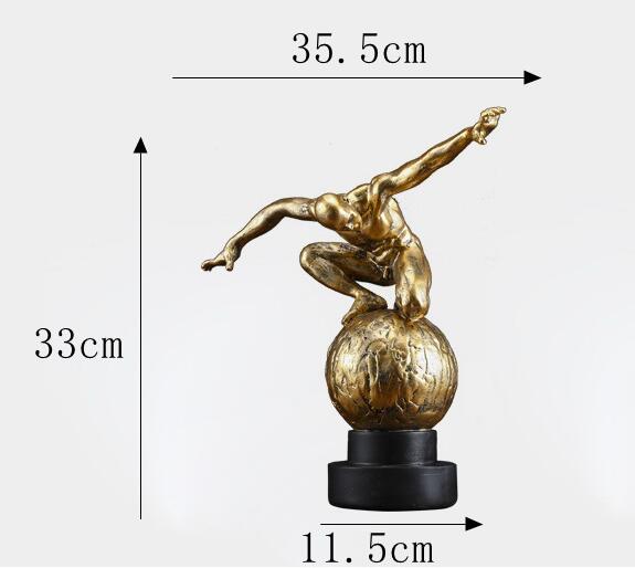 Beautiful gold synthetic resin ornament for a refined touch in any living space.