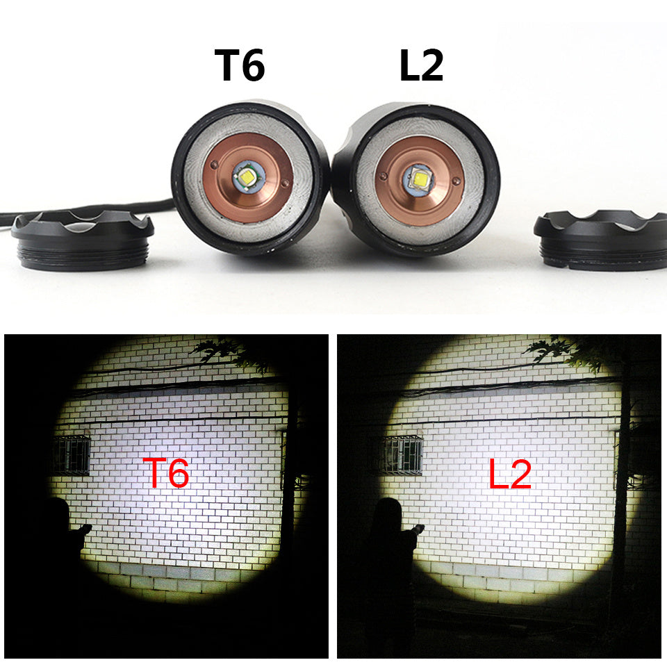 Reliable optical convex lens flashlight for clear and focused lighting.