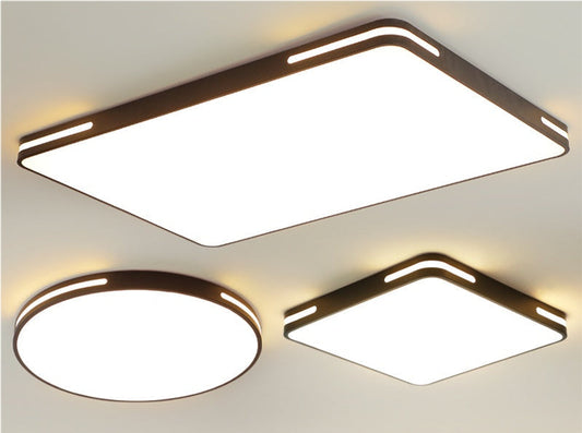 Modern acrylic ceiling lamp with remote control for easy operation.