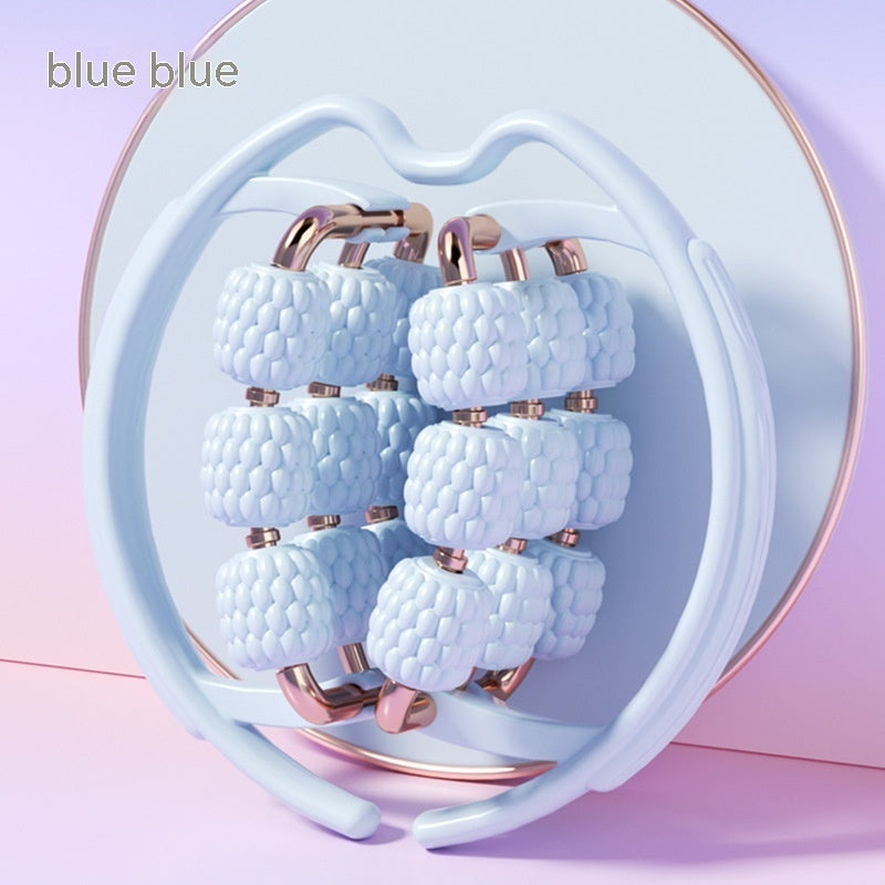 Leg comfort is just a massage away with this eco-friendly annular massager, crafted for tired legs. Available in purple or pink, featuring one soothing roller.