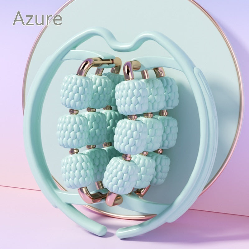 Leg relaxation is effortless with this eco-friendly annular massager. Soothe tired legs in purple or pink, with one roller designed for deep comfort.