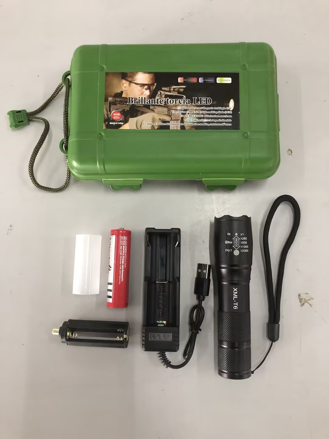 Compact and durable flashlight perfect for outdoor adventures and tasks.