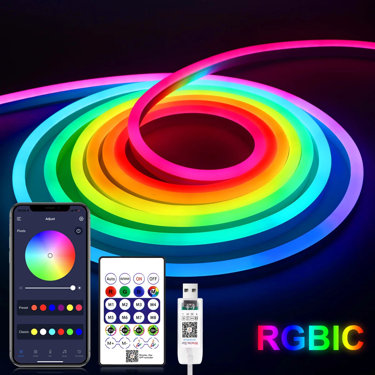 RGBIC LED Neon Rope Light
