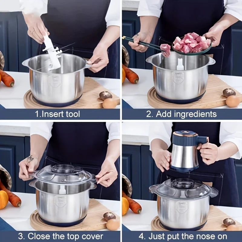 Pro Electric Food Processor & Meat Grinder