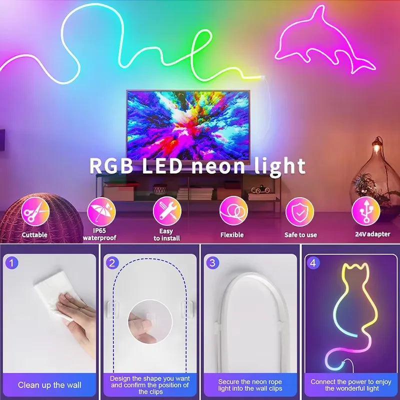 Smart RGBIC Neon Rope Light