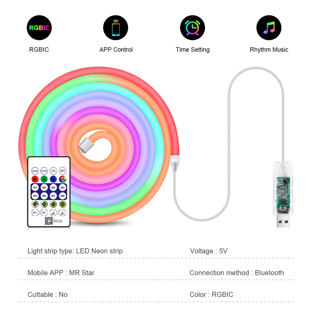 RGBIC LED Neon Rope Light