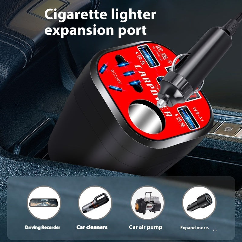 Car Inverter 12V24V: Compatible with 12V and 24V vehicles, offering flexibility for various setups.