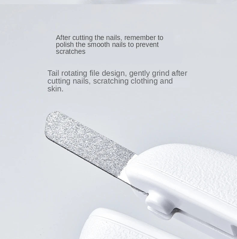 LED Pet Nail Clipper: Built-in light illuminates the bleeding line, prevents over-cutting.