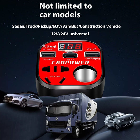 Car Inverter 12V24V: Versatile and efficient, perfect for powering devices on the go with stable AC output.