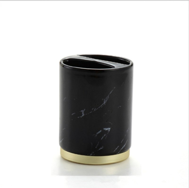 Delicate ceramic bathroom set with a light luxury style, crafted from high-quality clay.