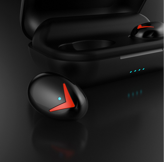 A pair of sleek black wireless headphones with cushioned ear cups, designed for comfort and superior sound quality. The headphones have a minimalistic design with a modern touch, ideal for music lovers and daily use.