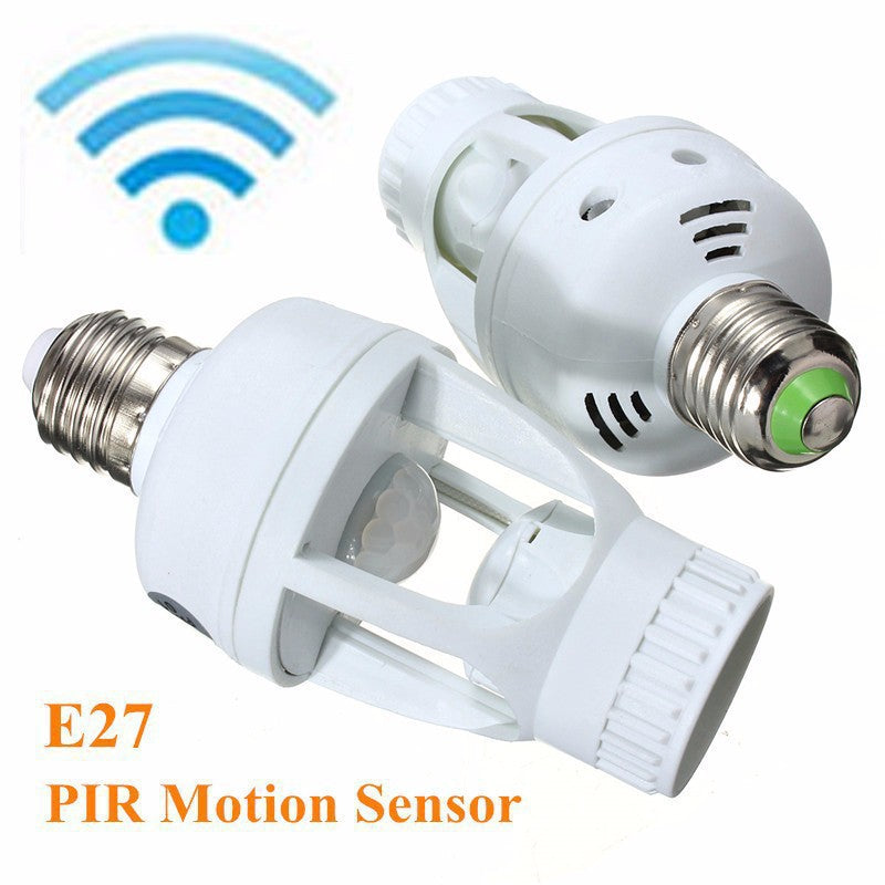 E27 Smart Motion Sensor Light Switch with PIR sensor for automatic lighting control.