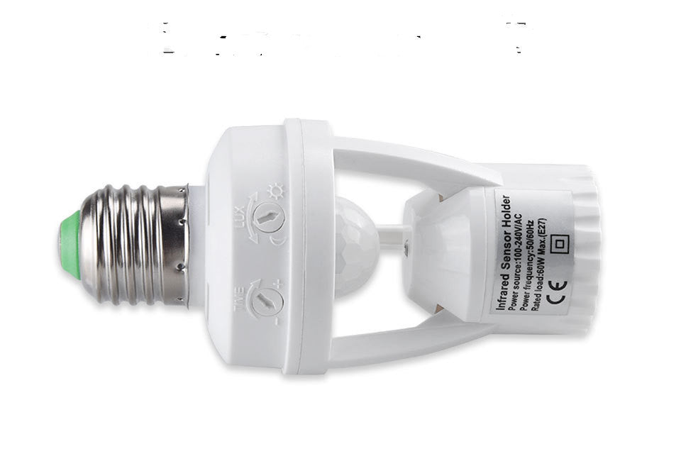 PIR sensor-equipped E27 Smart Motion Light Switch for hands-free lighting.